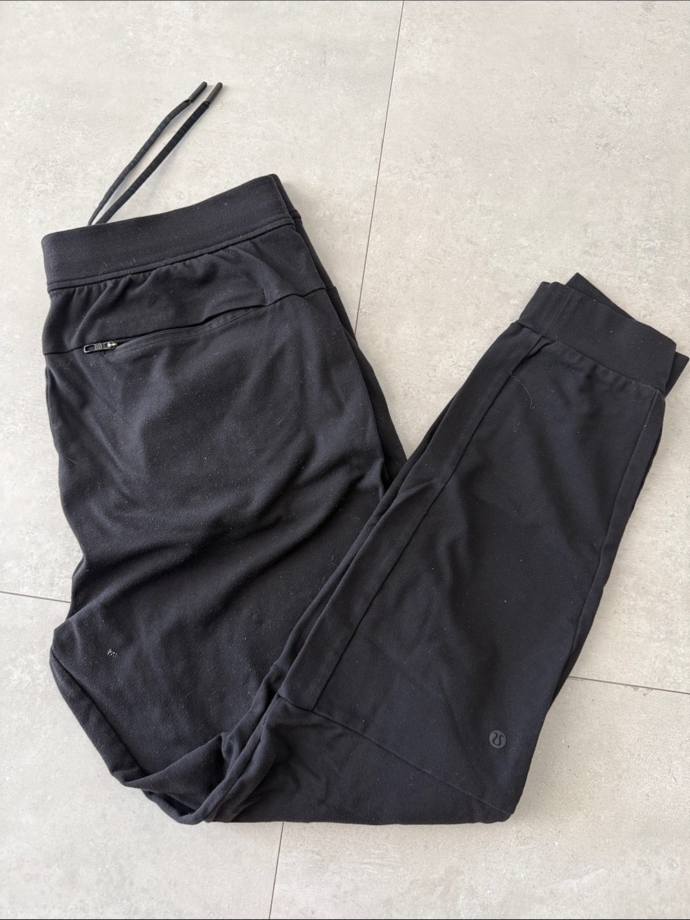 lululemon athletica Men's Black Joggers with Zip Back Pocket